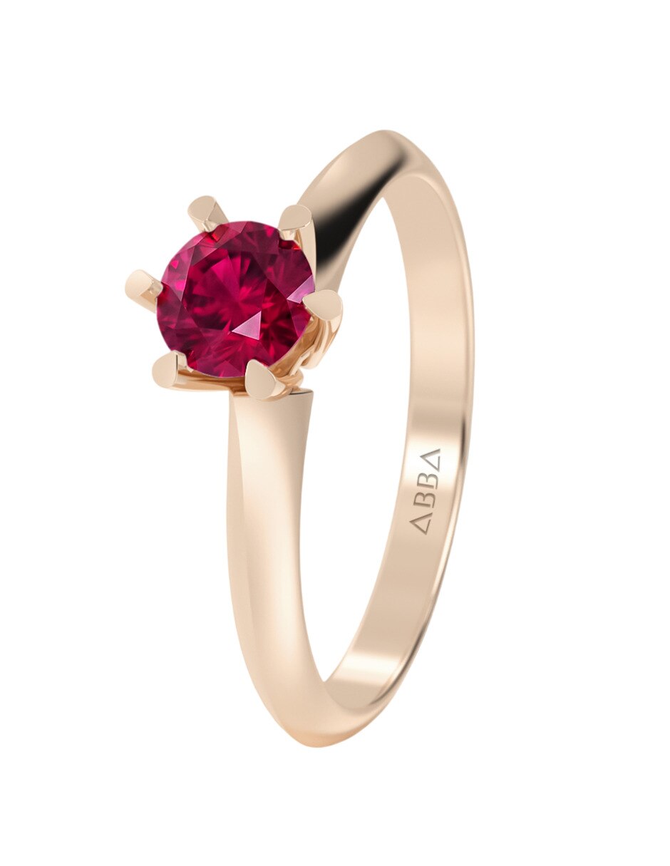 Anillo de compromiso de oro 10 k 4