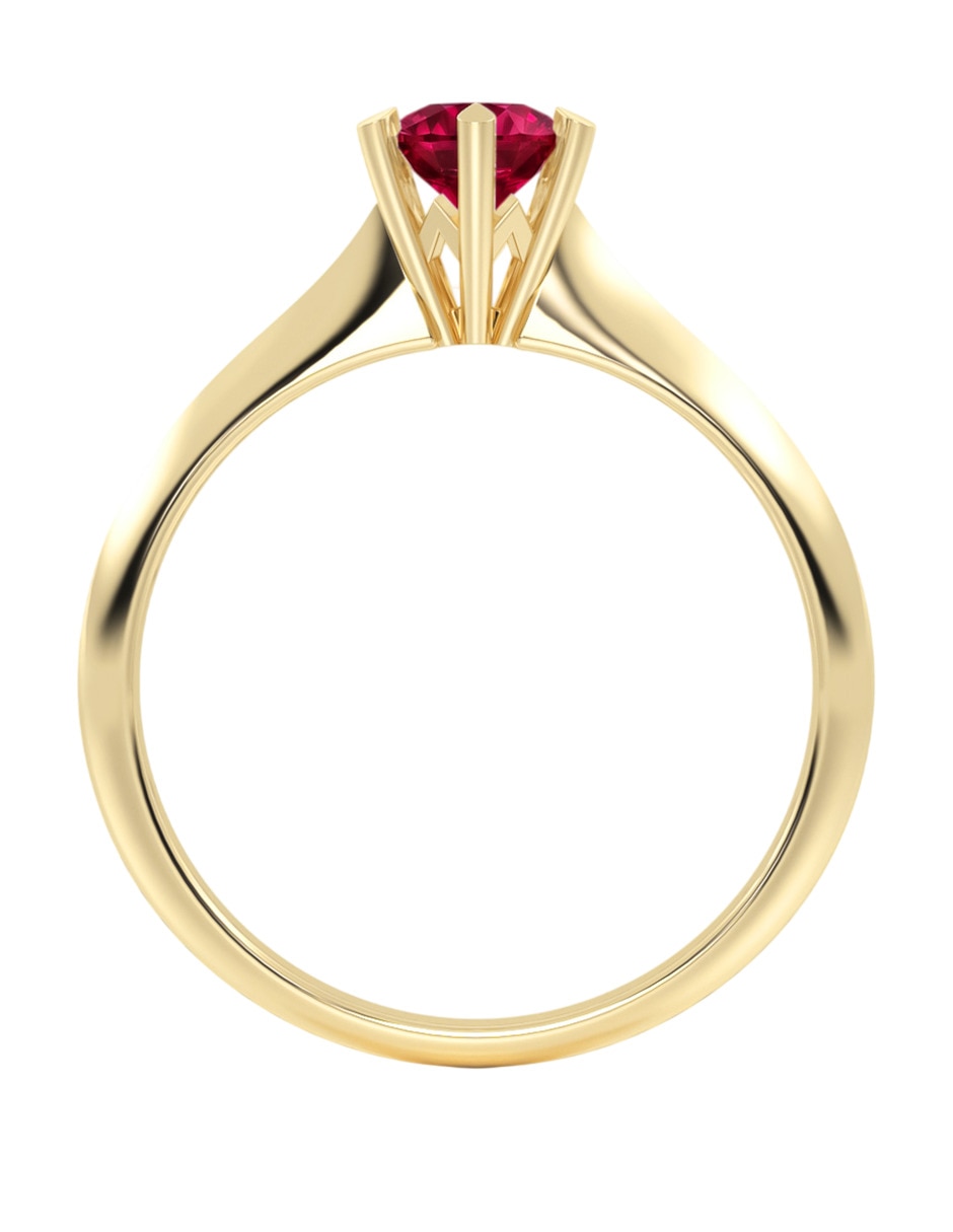 Anillo de compromiso de 14 k zirconia 4