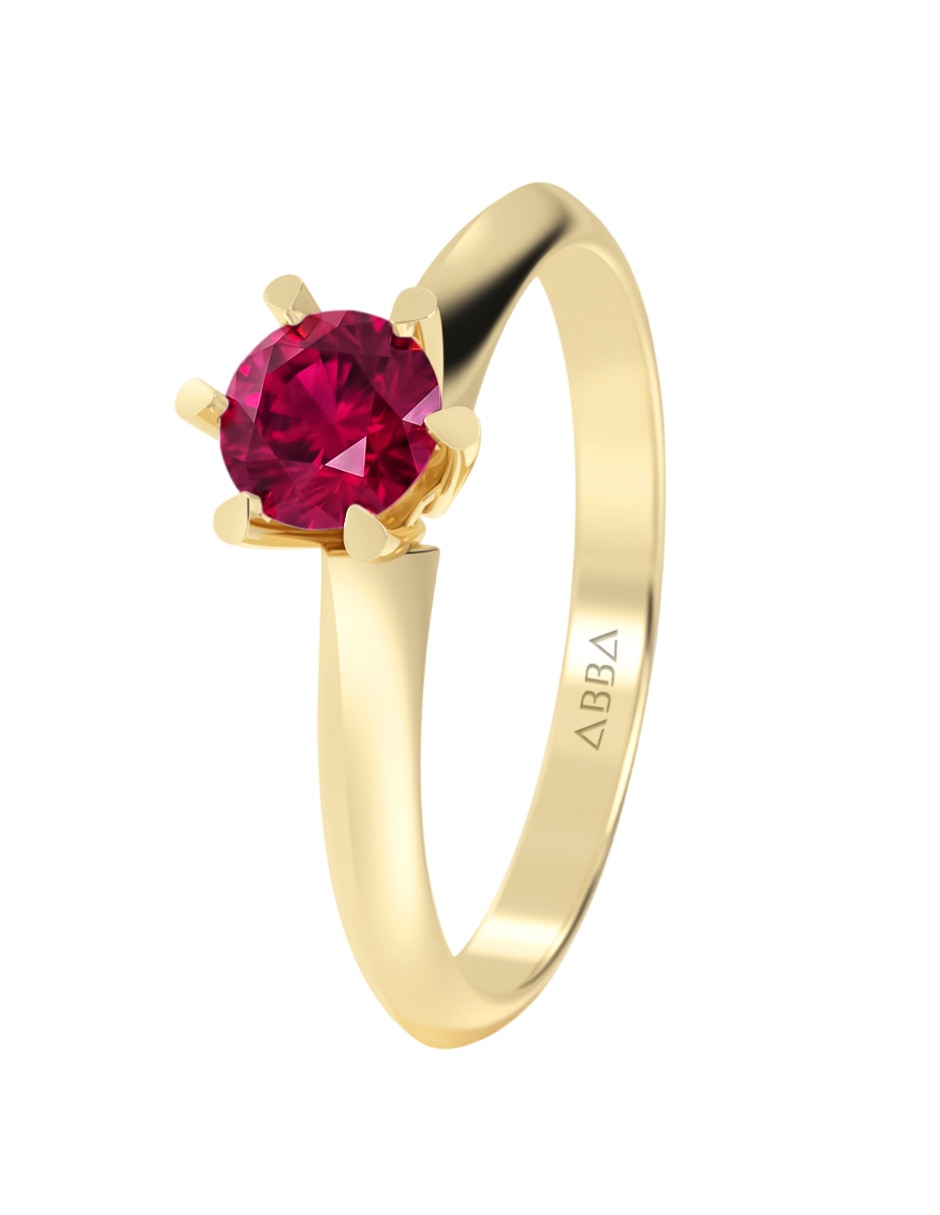 Anillo de compromiso de 14 k zirconia 3
