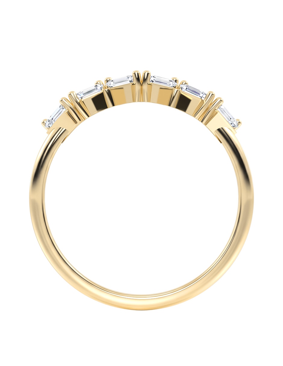 Anillo 14 k de oro zirconia brillante 4