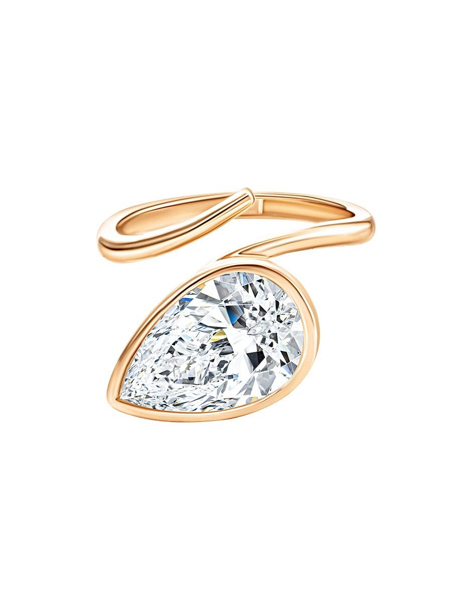 Anillo 14 k de oro amarillo brillante