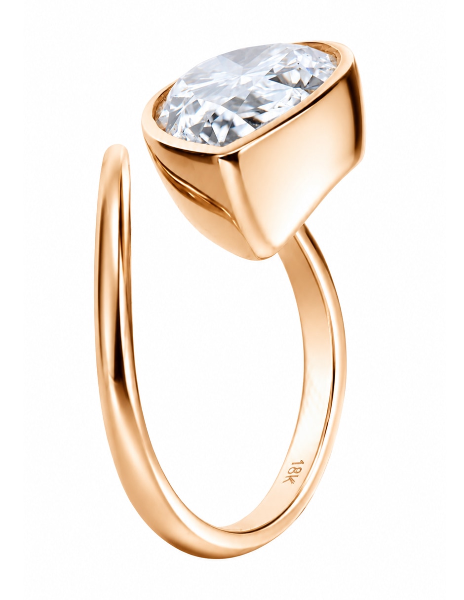 Anillo 14 k de oro amarillo brillante