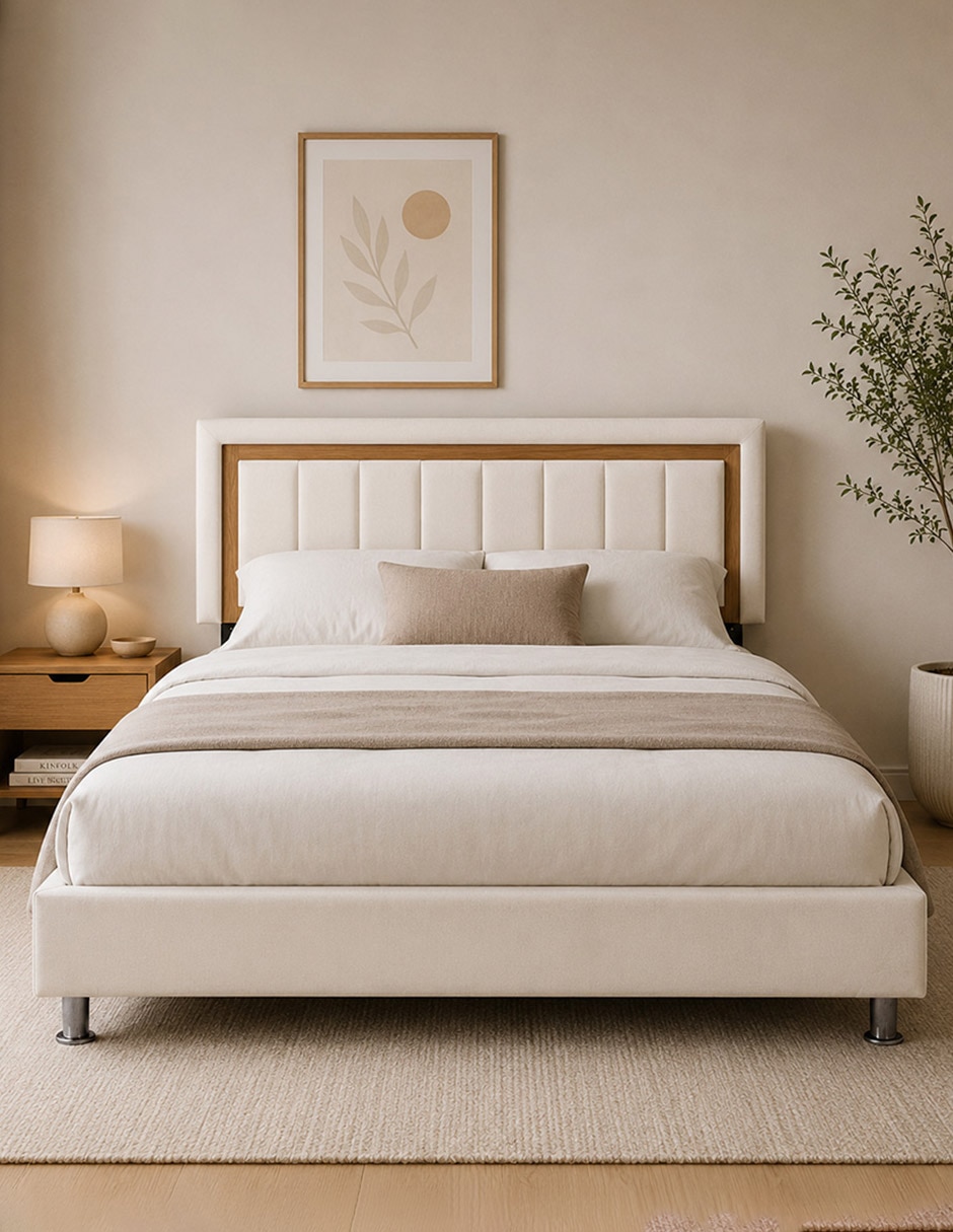 Cama de madera y tela 4