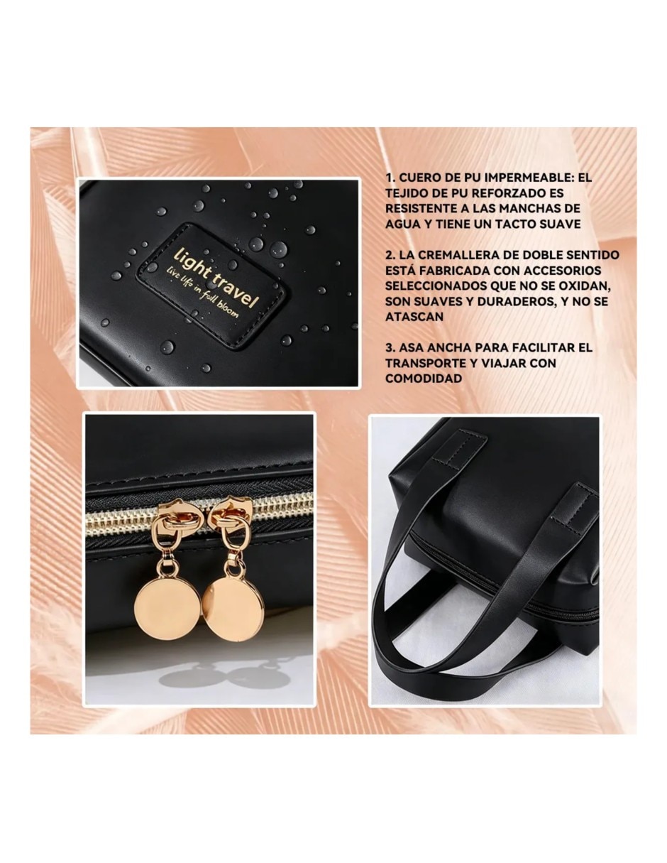 Neceser para maquillaje Daisy impermeable de ABS para mujer 4