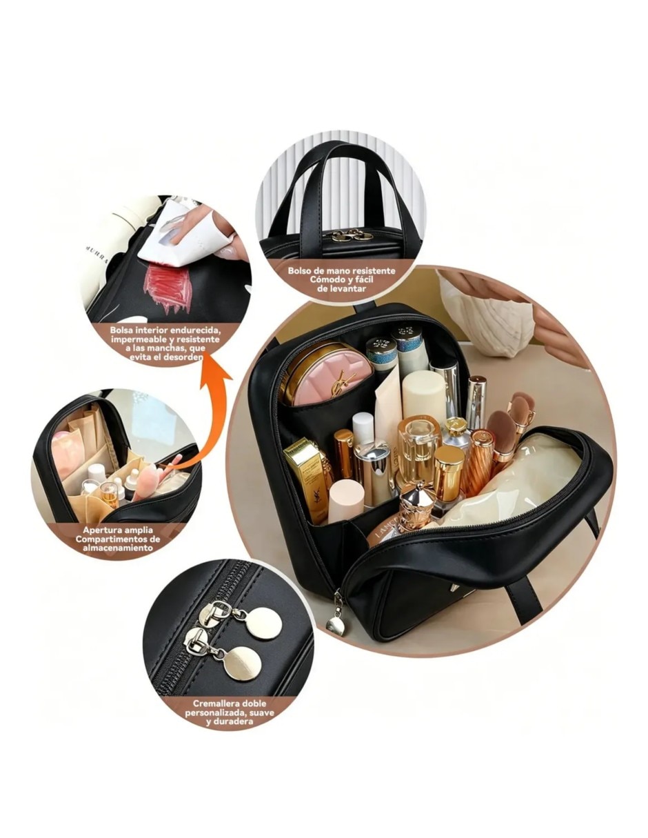 Neceser para maquillaje Daisy impermeable de ABS para mujer 2