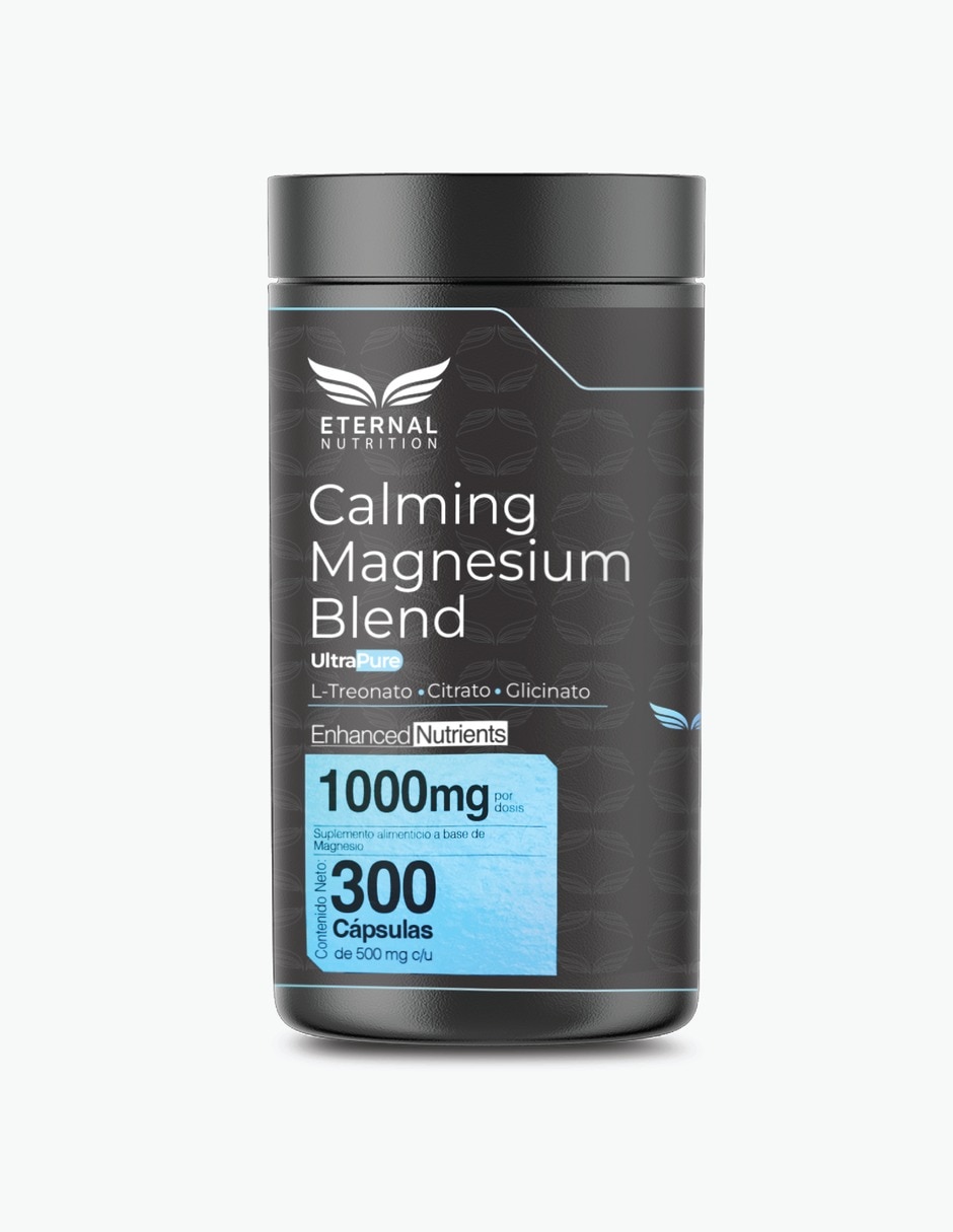 Magnesio Quelado 3 en 1 Eternal Nrtrition Calming Blend: 1,000 mg - 300 Cápsulas - 150 Porciones Magnesio Quelado 3 en 1 Eternal Nrtrition Calming Blend: 1,000 mg - 300 Cápsulas - 150 Porciones