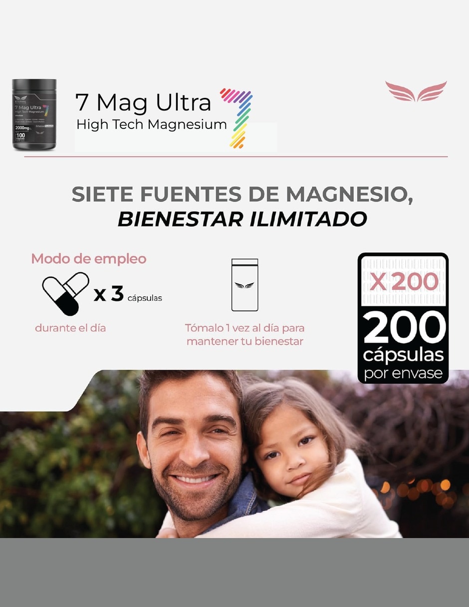 Seven Mag Ultra: Magnesio Complex 7 en 1 100 Cápsulas - Cognición y Descanso 5