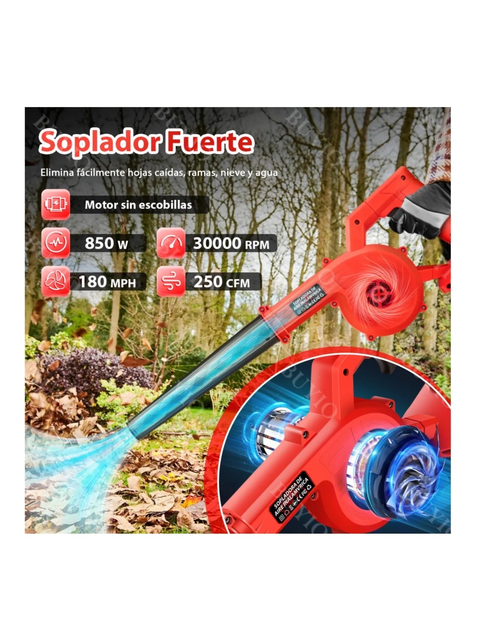Sopladora a eléctrico sopladora electrica 345 mph 290 cfm