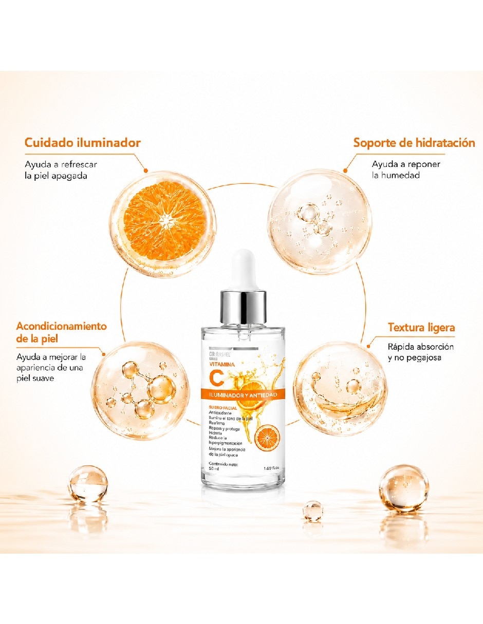 Sérum facial iluminador con vitamina C y Niacinamida para todo tipo de piel 3