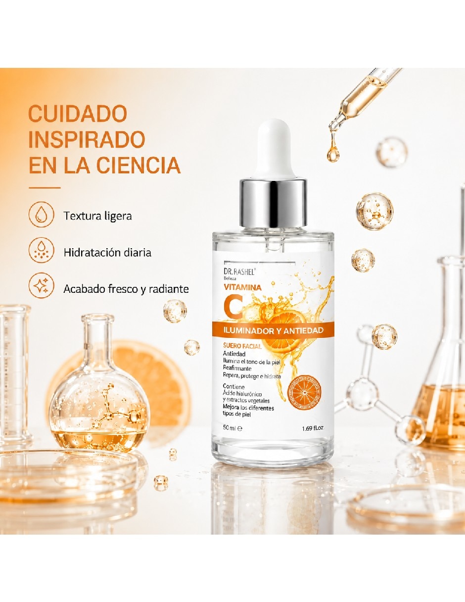 Sérum facial iluminador con vitamina C y Niacinamida para todo tipo de piel 4