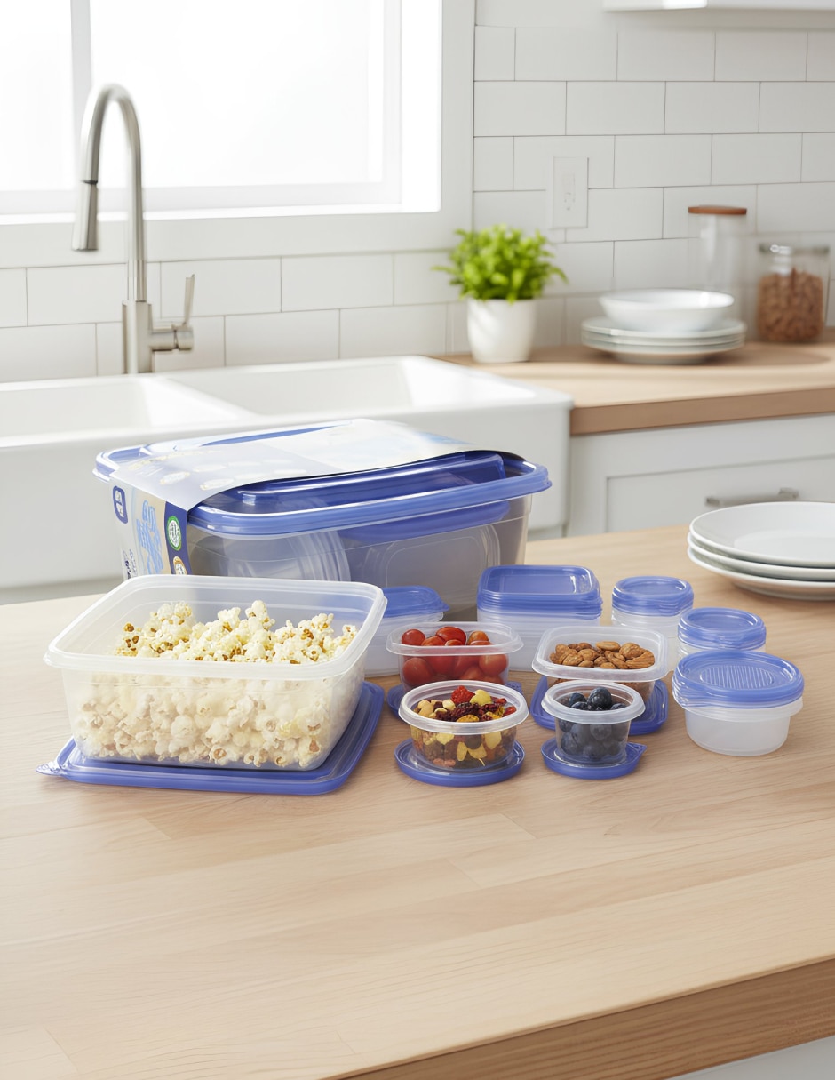 Kit de contenedores tuppers de plástico 2s 2