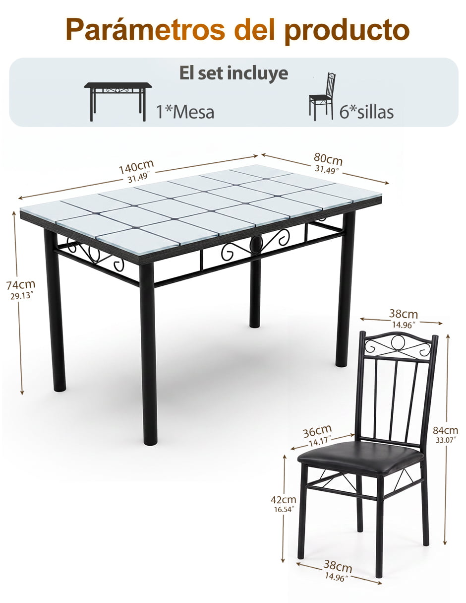 Comedor para de cristal templado 13