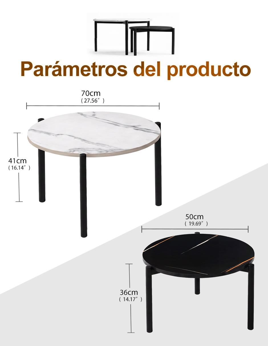 Set mesa nido armable de melamina 12