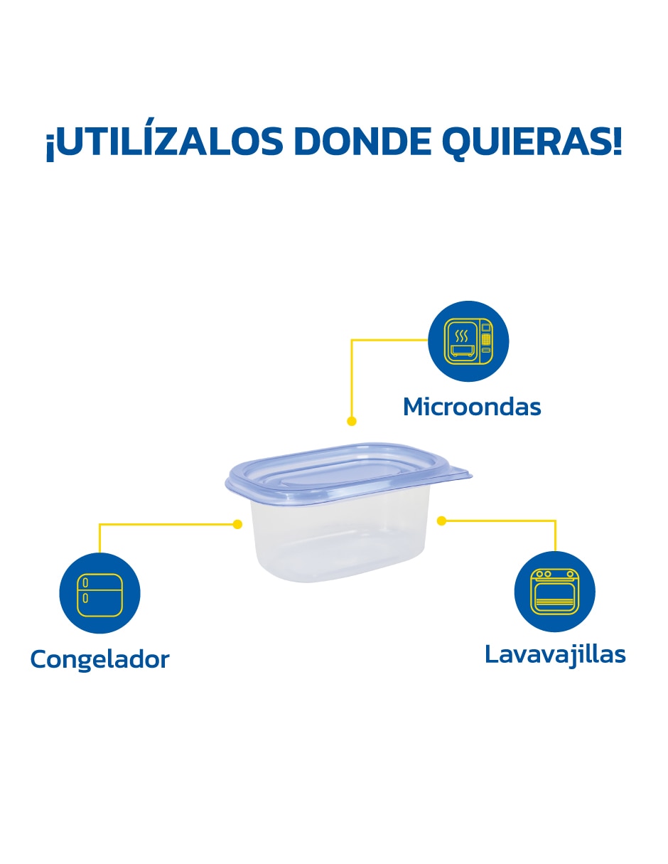 Kit de contenedores tuppers de plástico 15 piezas 5