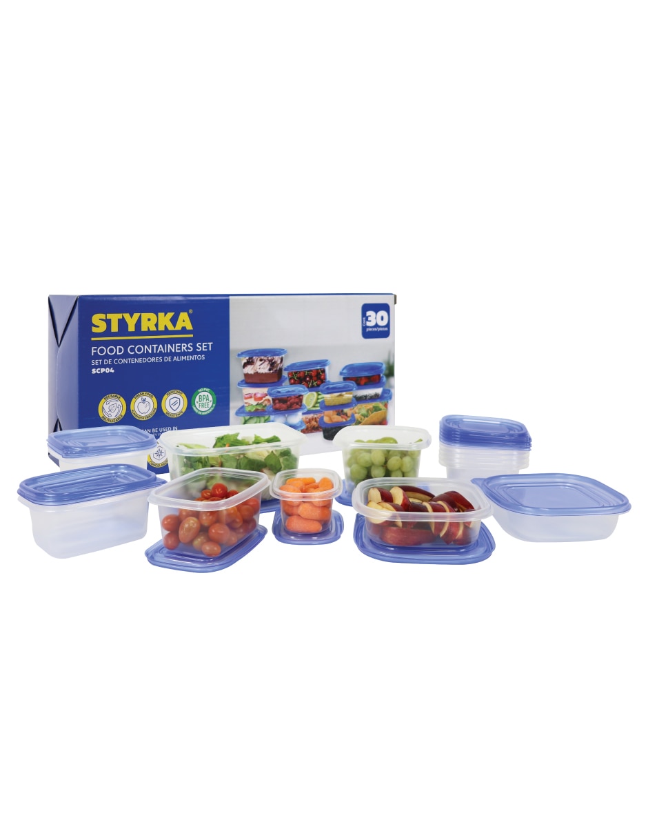 Kit de contenedores tuppers de plástico 15 piezas 4