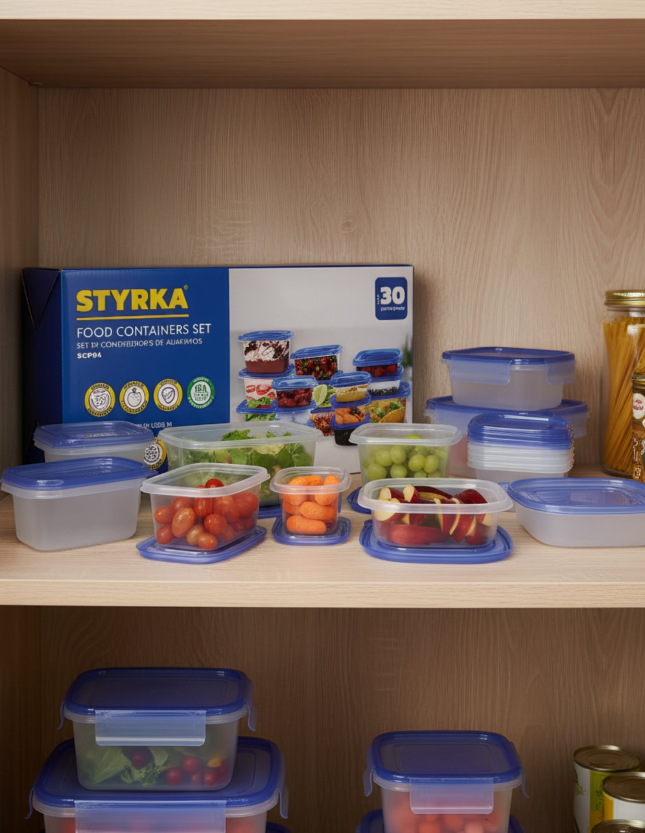 Kit de contenedores tuppers de plástico 15 piezas 3
