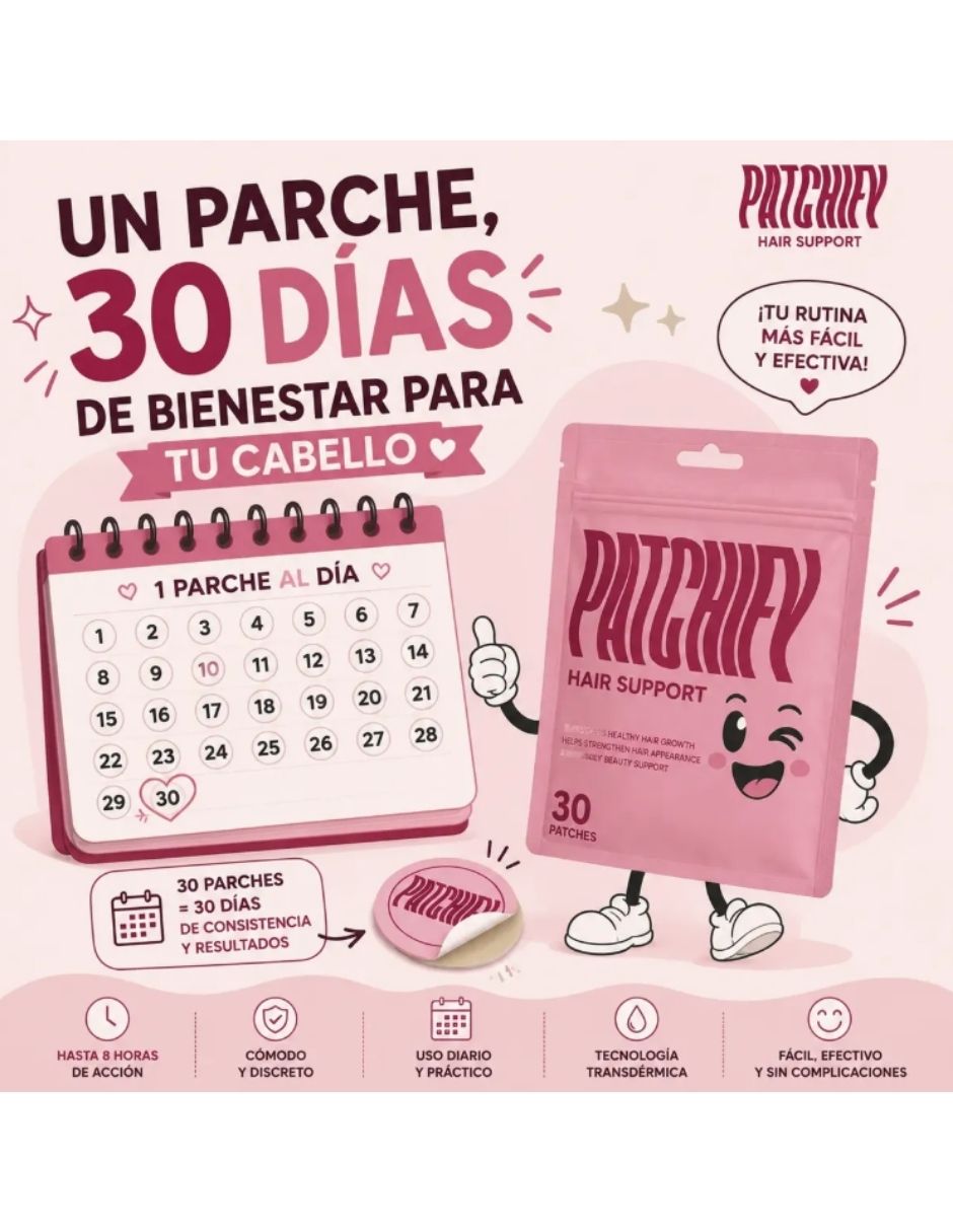 Patchify Hair Support suplemento alimenticio parches 2