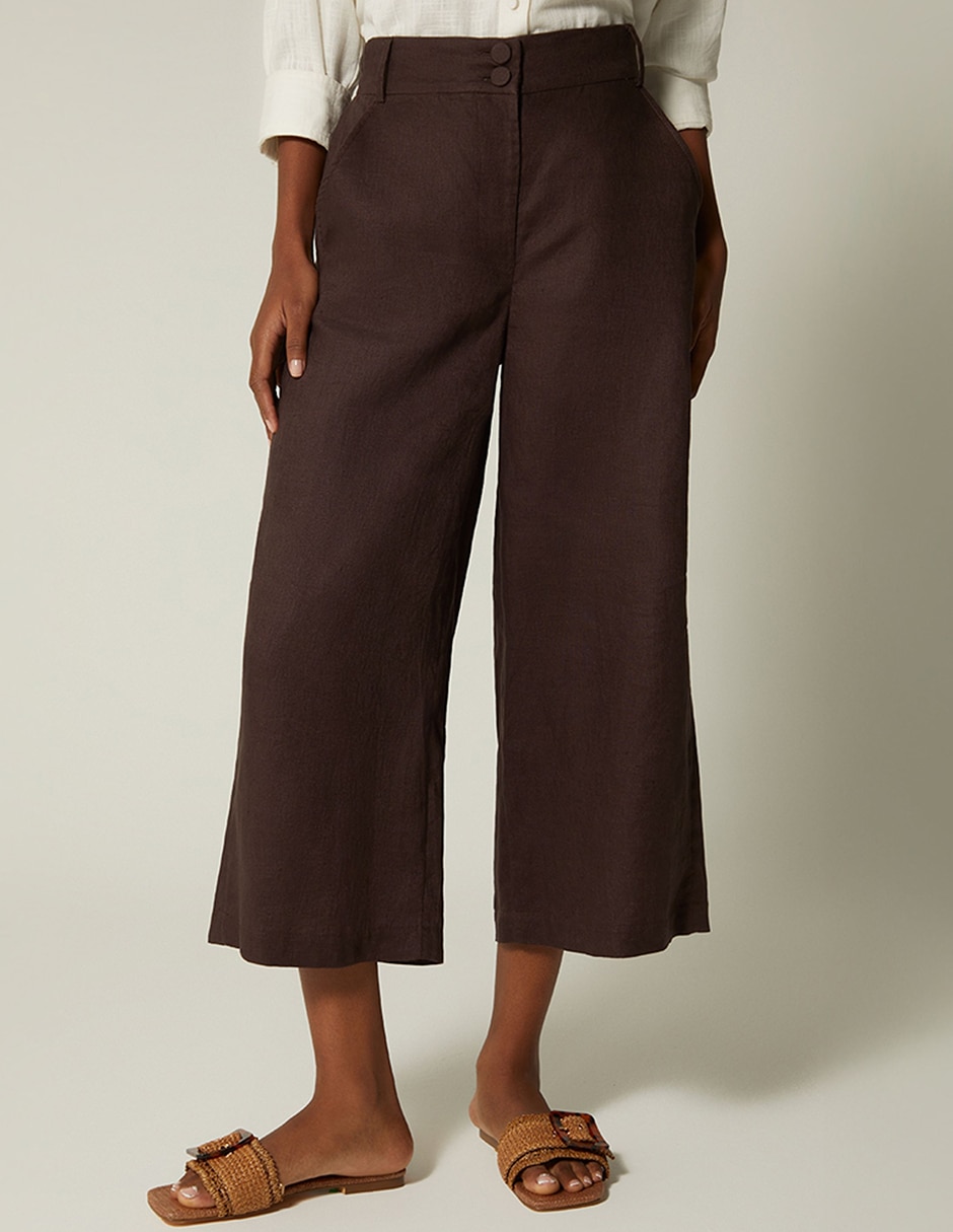 Pantalón capri amplio para mujer Pantalón capri amplio para mujer