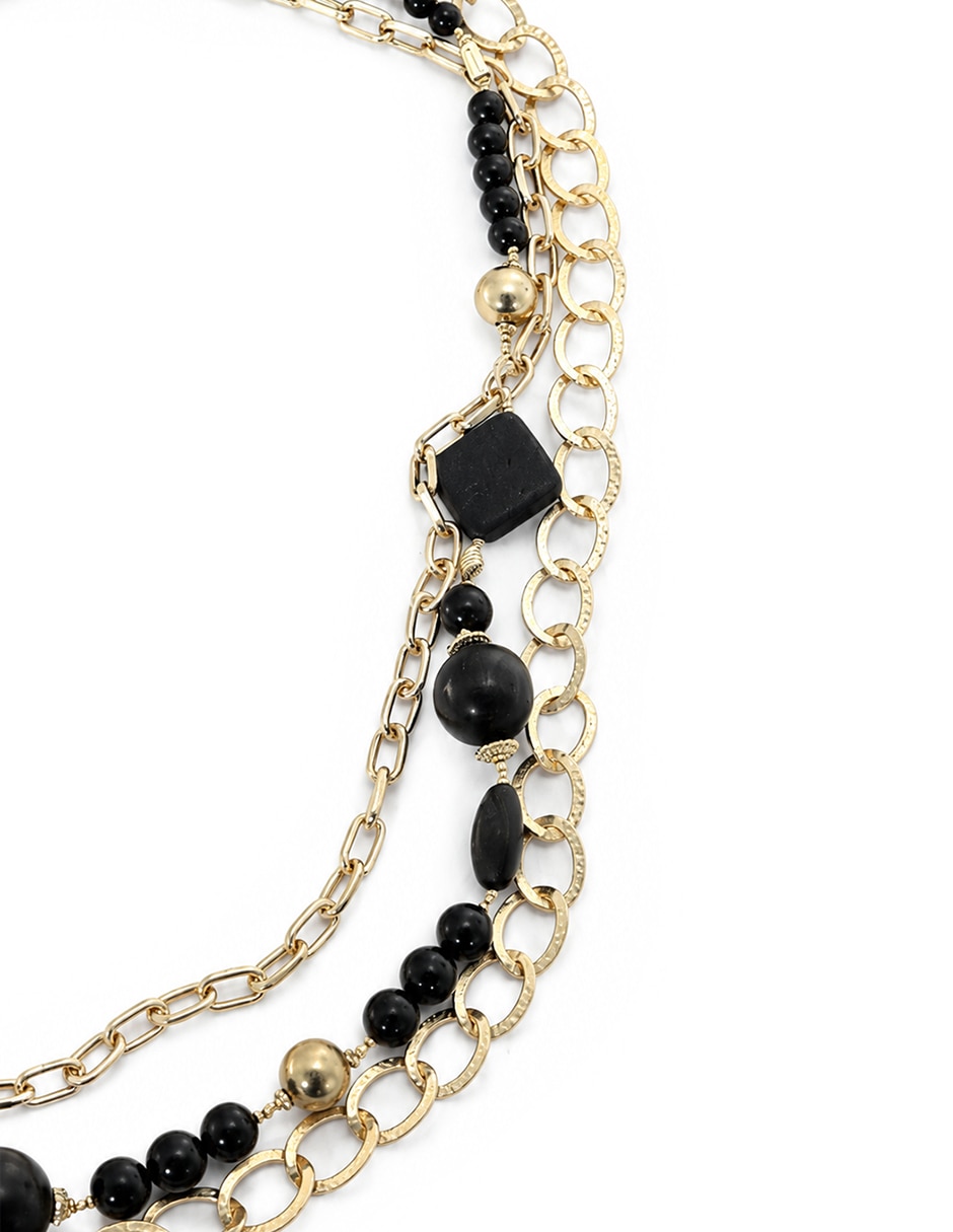 Collar de varios hilos ethno glam de cerámica 3