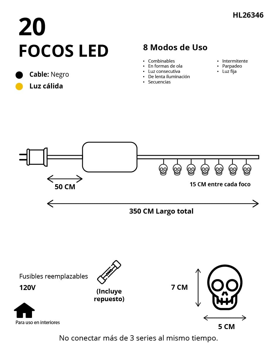 Serie led led familia decoración hl-26346 con 20 focos 4