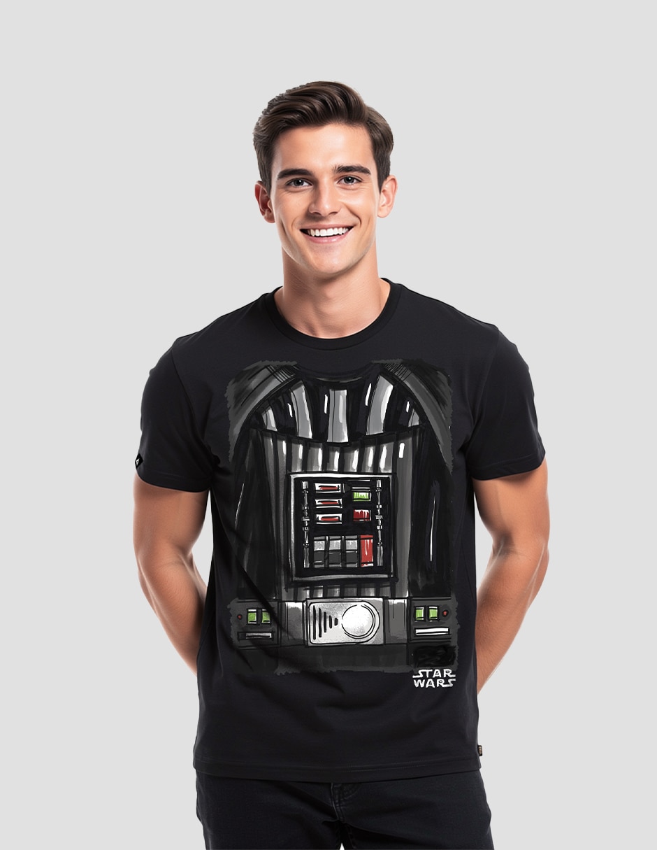 Playera star wars torso darth vader cuello redondo para hombre