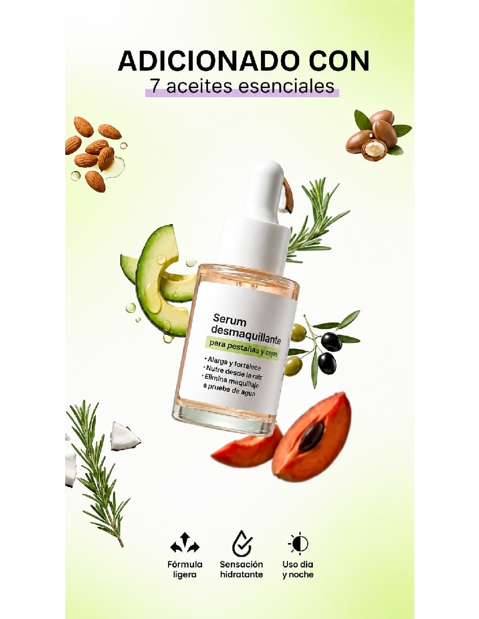 Sérum nutritivo para pestañas y cejas desmaquillante nutritivo e hidratante de todo tipo de piel 2