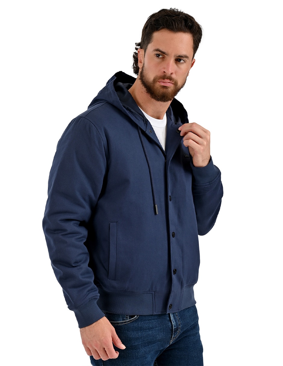 Chamarra casual de algodón con bolsillos para hombre 4
