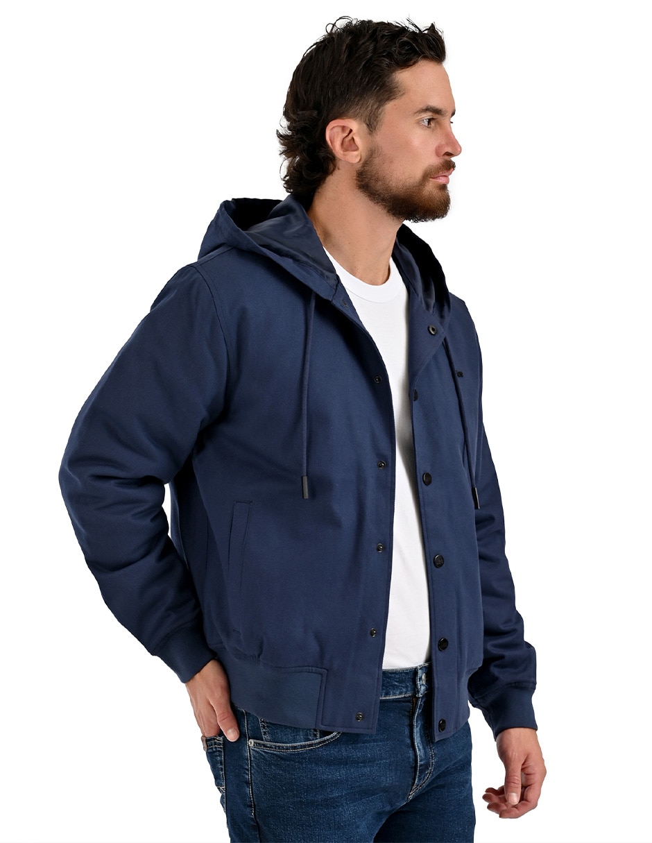 Chamarra casual de algodón con bolsillos para hombre 2