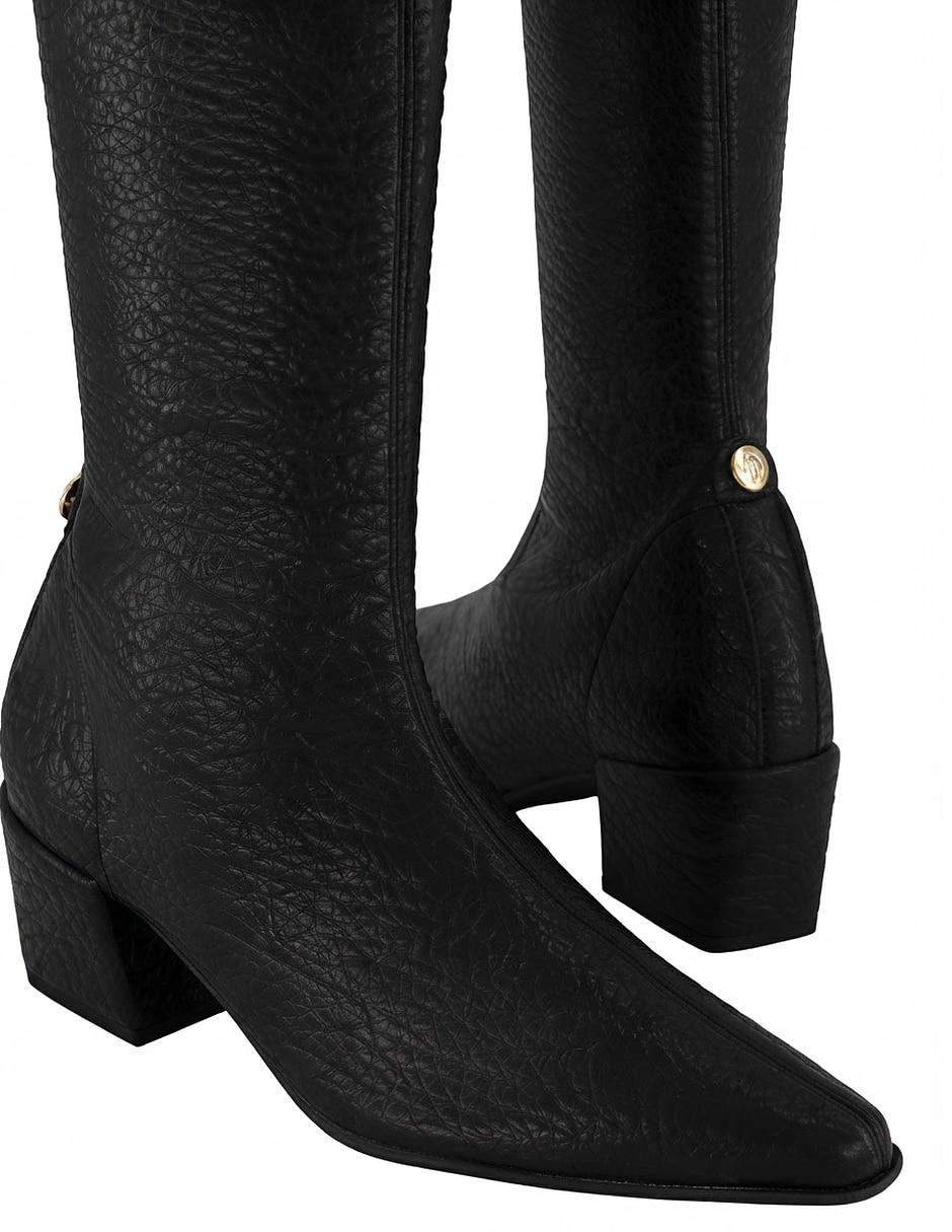 Bota rodilla de piel para mujer 5