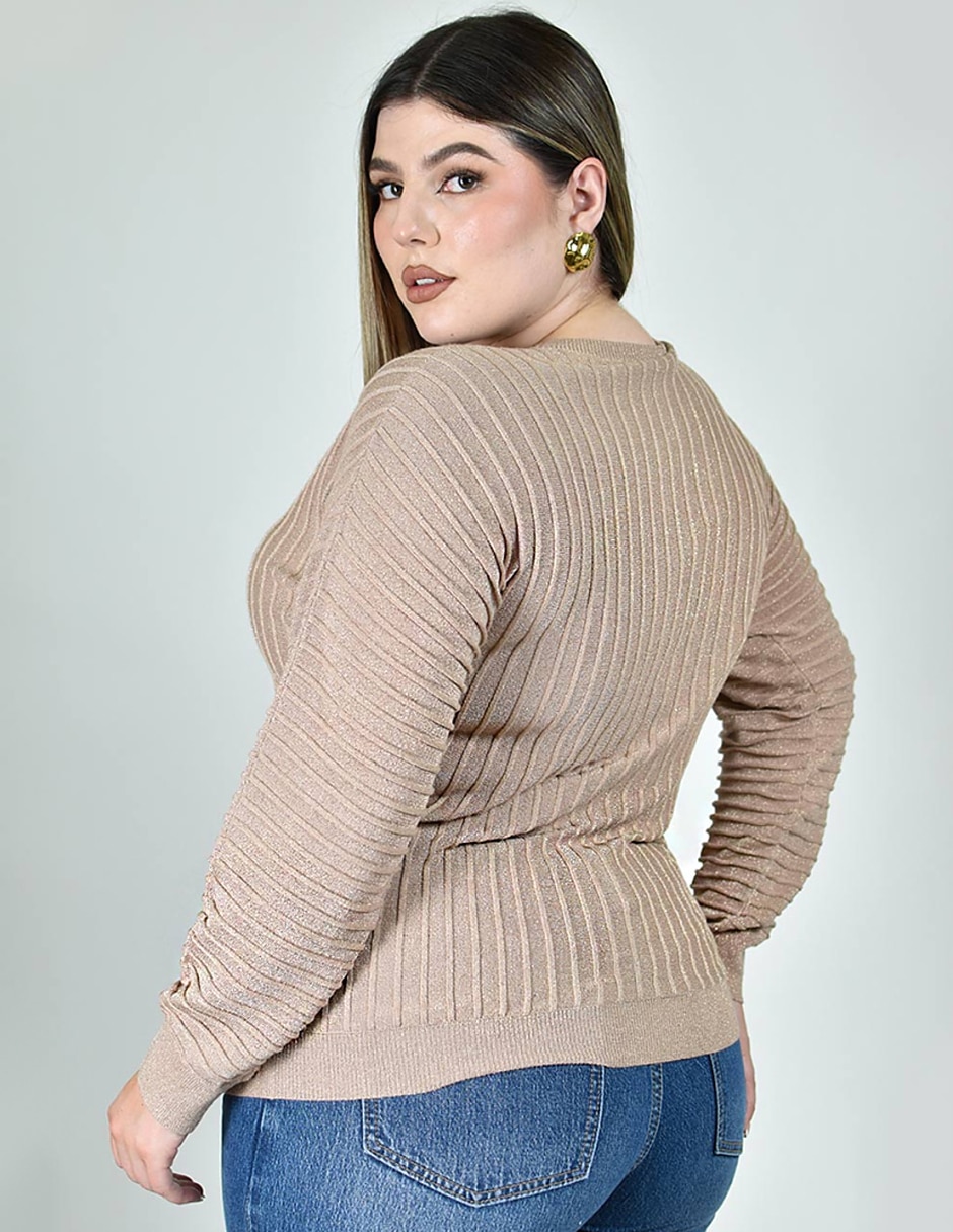 Suéter cuello redondo para mujer 4
