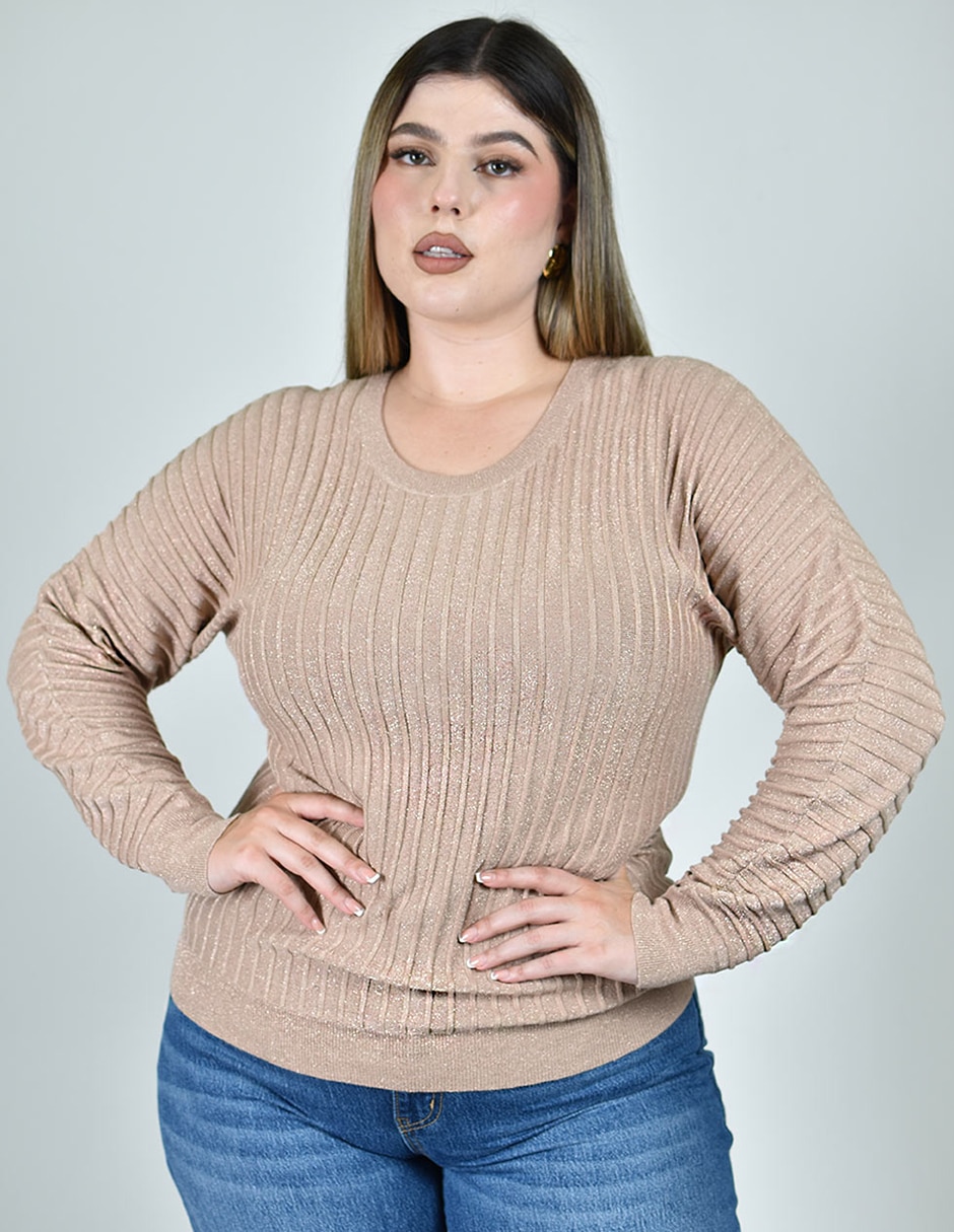 Suéter cuello redondo para mujer 3