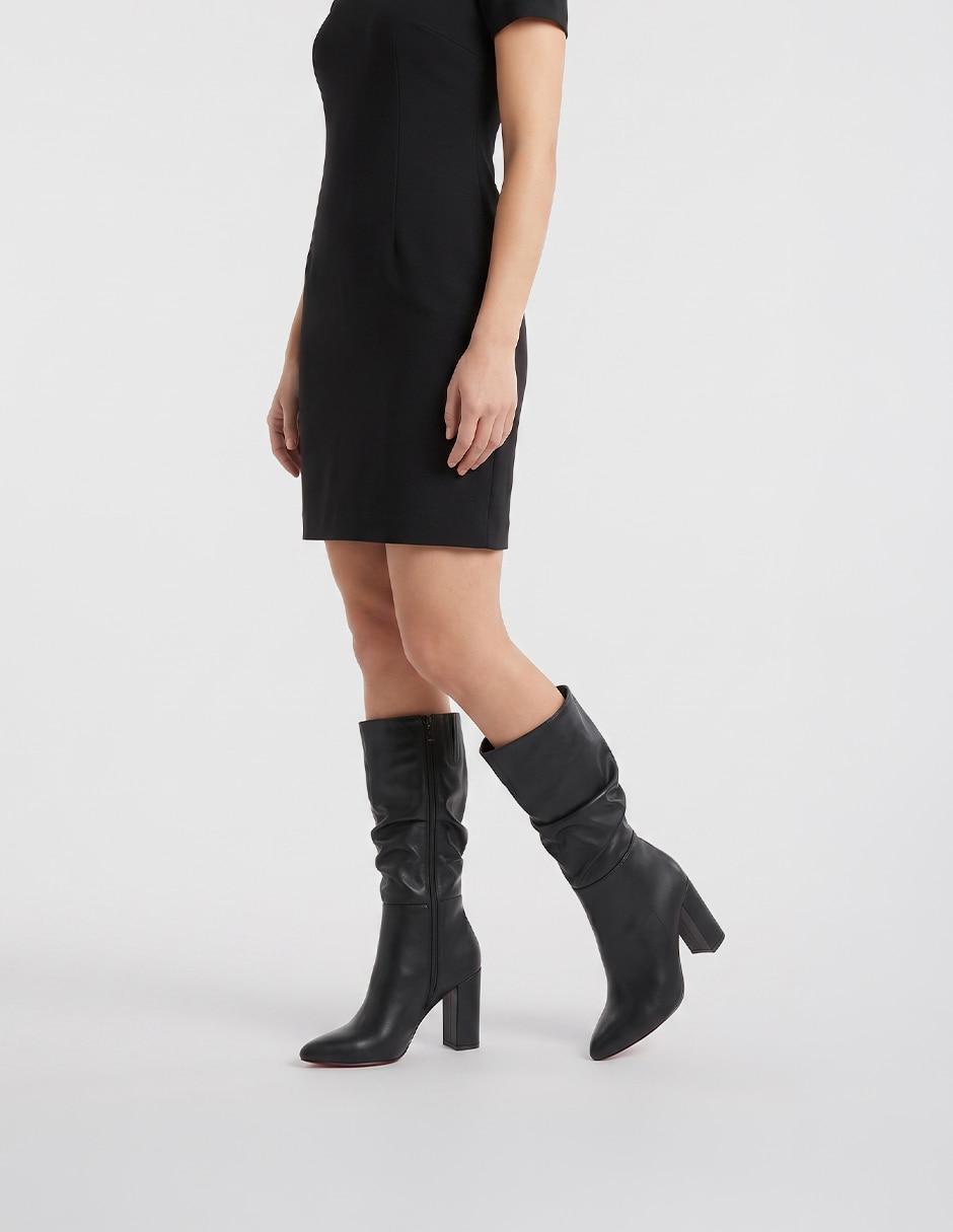 Bota abajo de la rodilla modern essential de piel para mujer 5