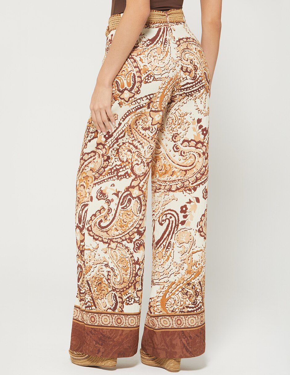 Pantalón relaxed egipto travel palazzo para mujer 5