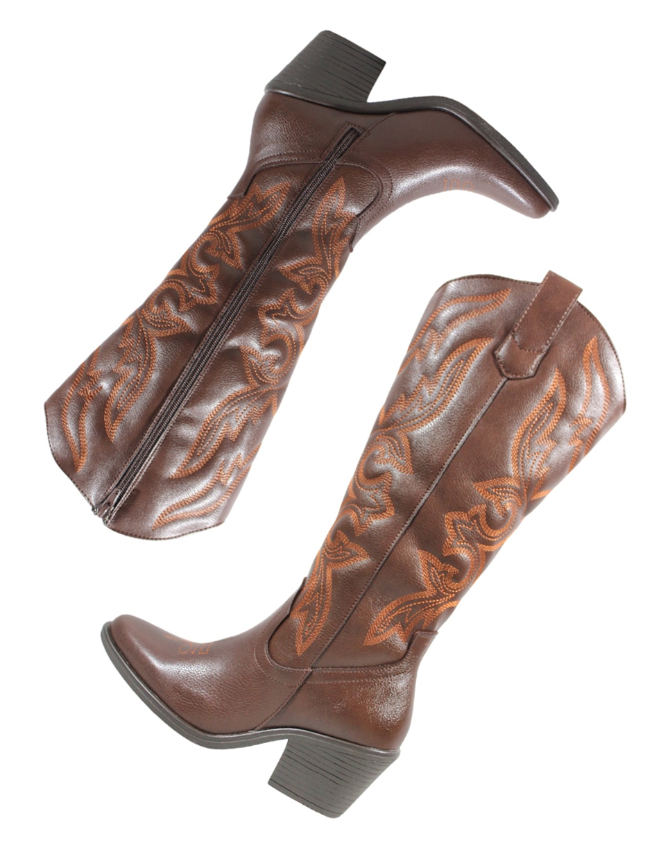 Bota arriba del tobillo de piel para mujer 2