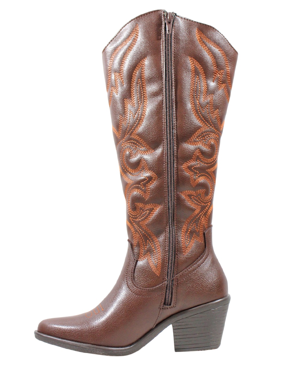 Bota arriba del tobillo de piel para mujer 8