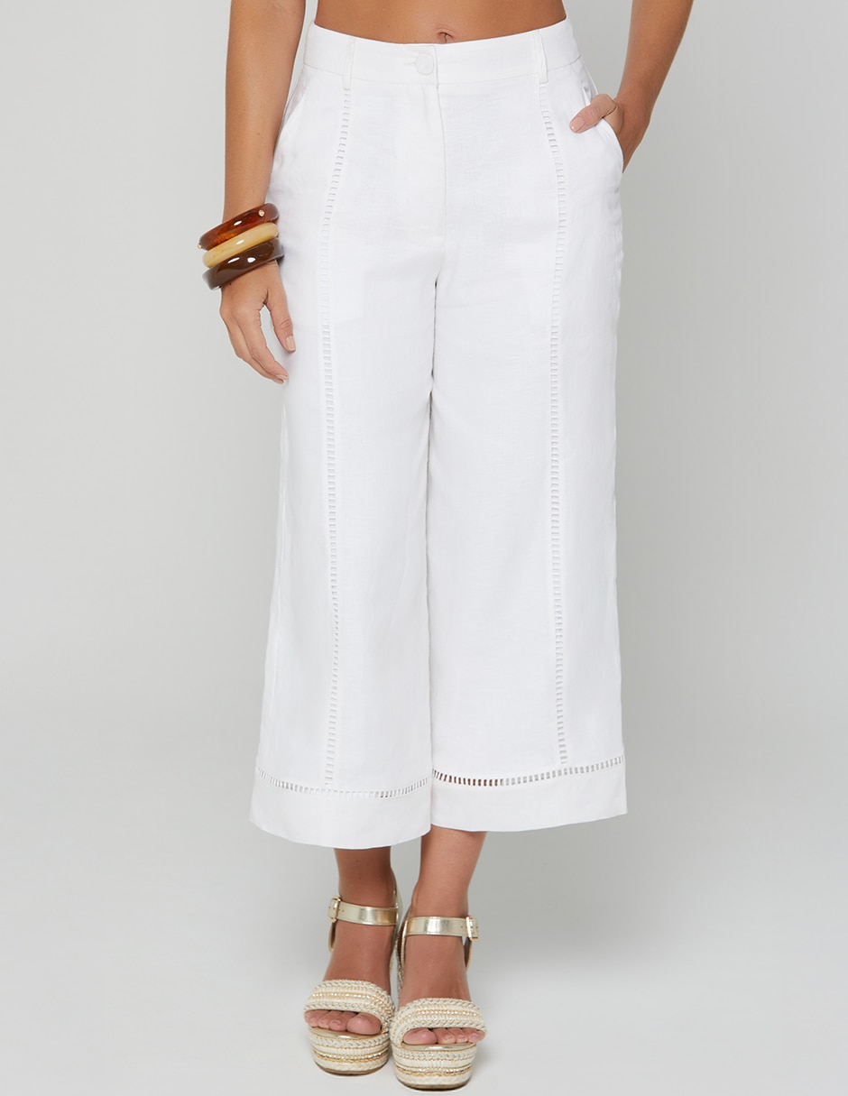 Pantalón capri kalkara repro amplio para mujer