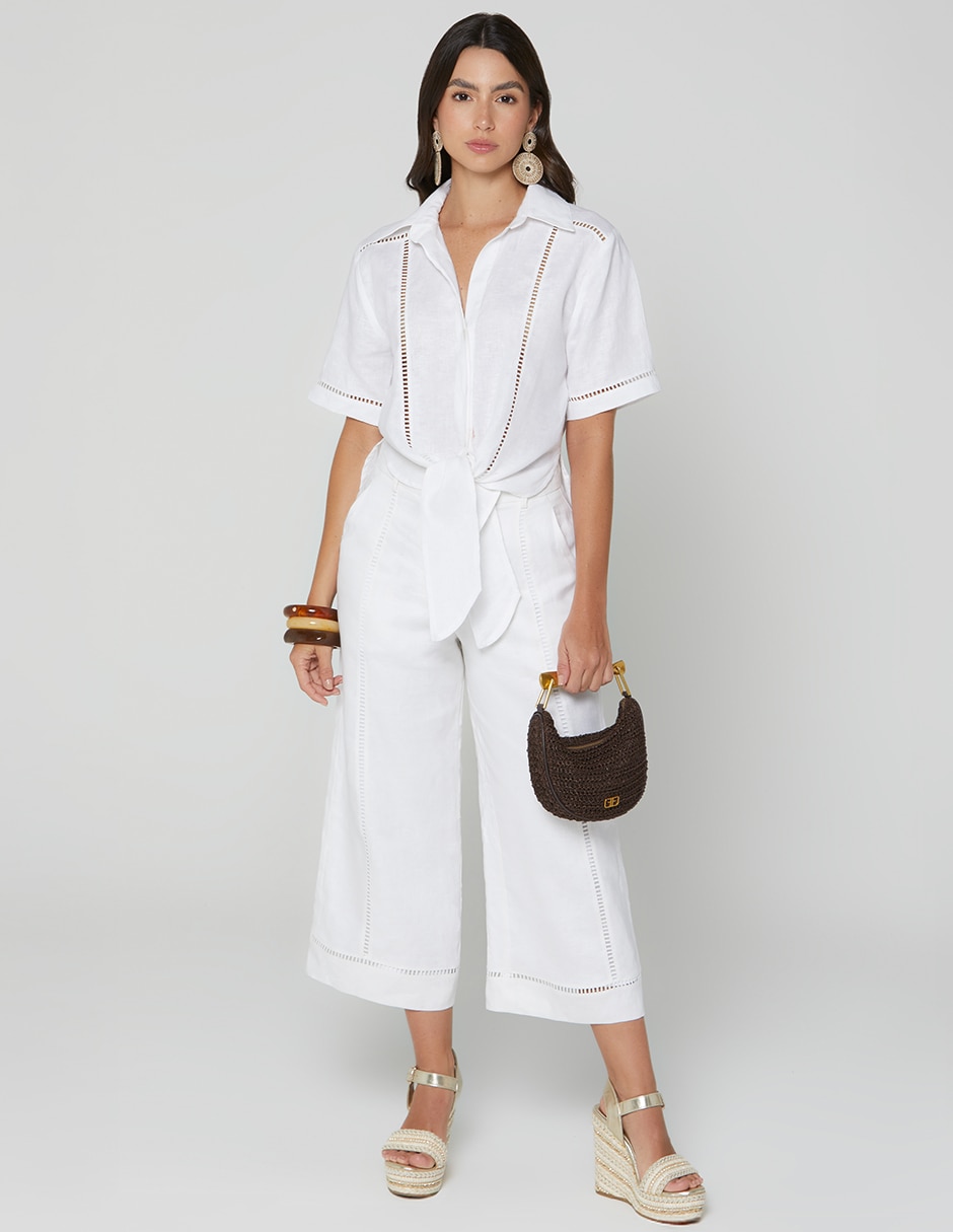 Pantalón capri kalkara repro amplio para mujer 5