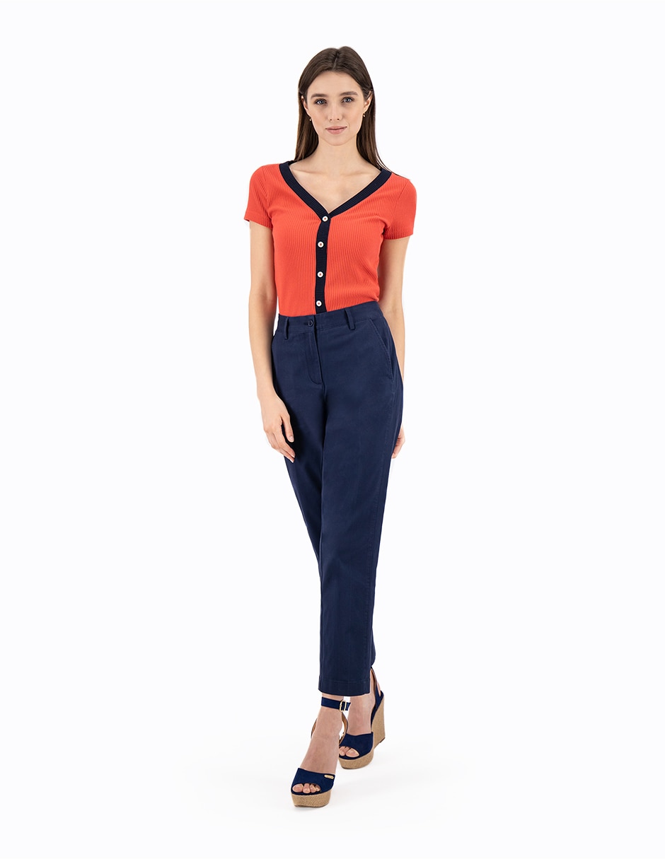 Pantalón regular slim para mujer Pantalón regular slim para mujer