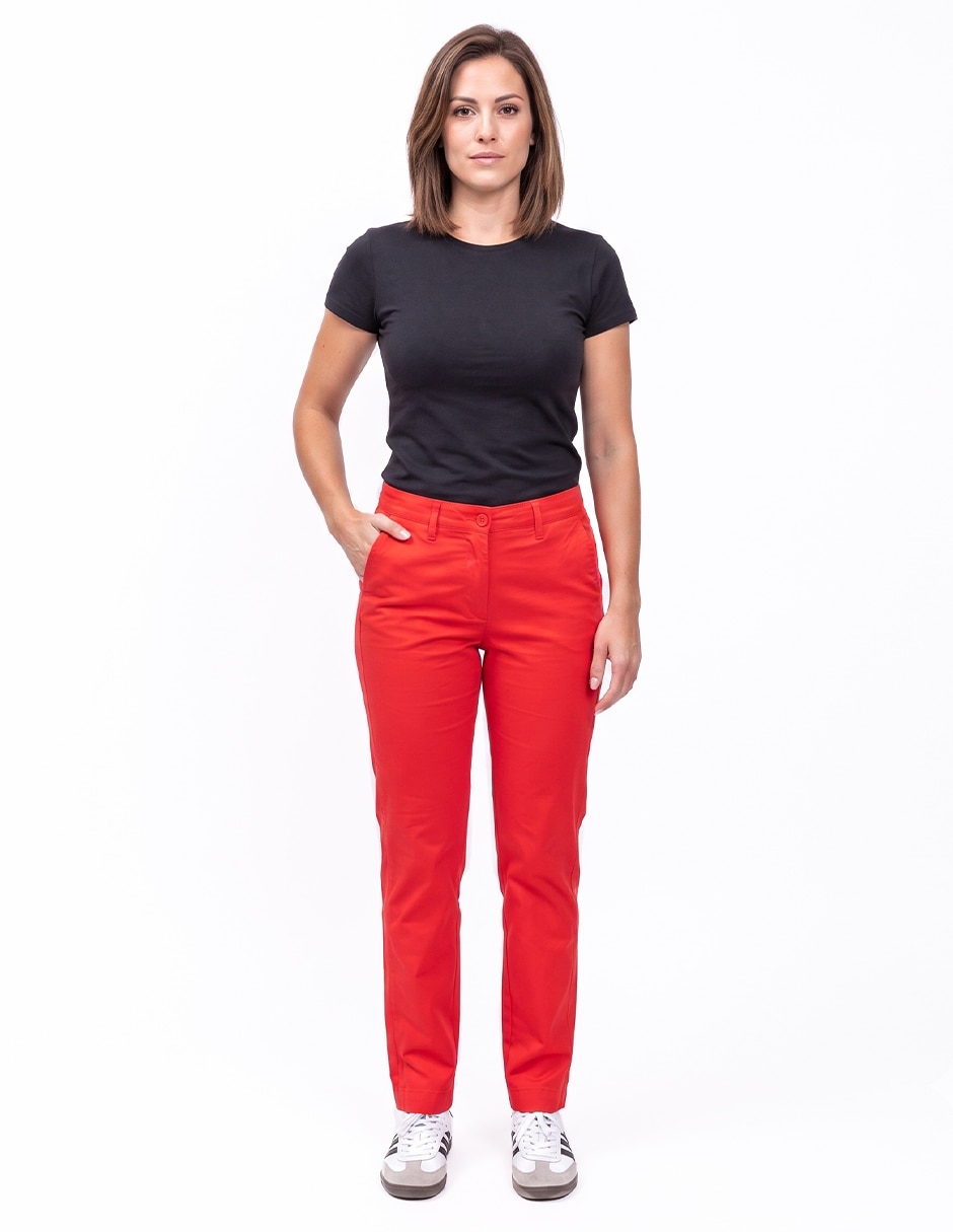 Pantalón regular slim para mujer 1