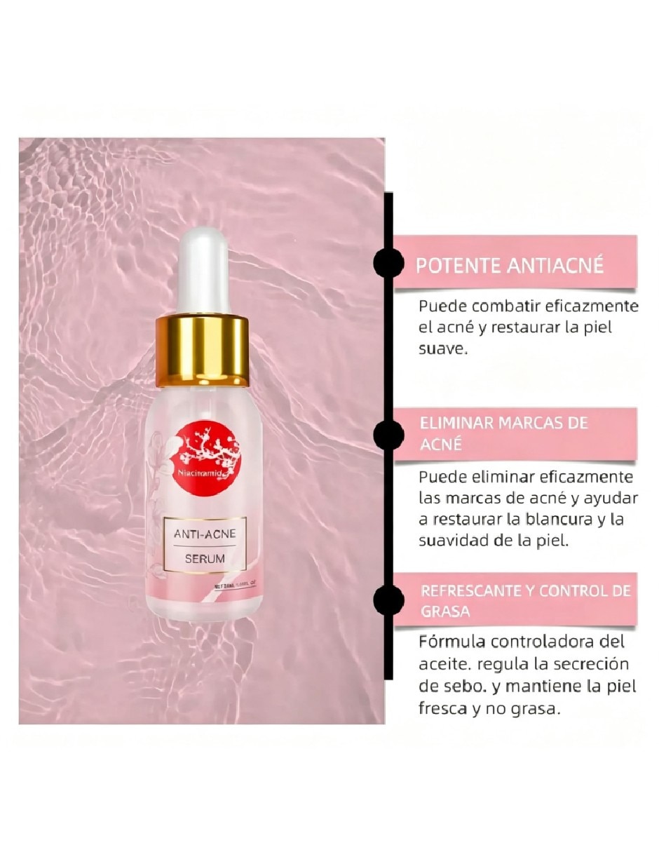 Sérum antiacné facial con niacinamida de todo tipo de piel 3
