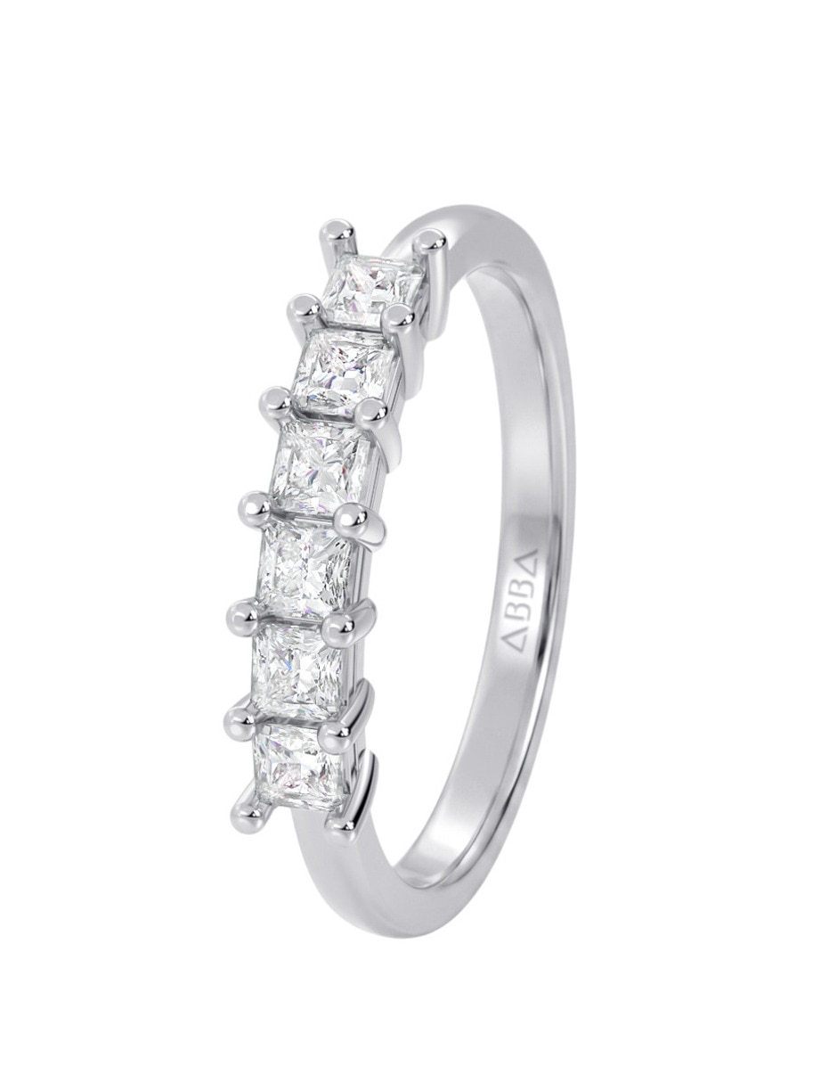 Anillo 10 k de oro zirconia pulido 4