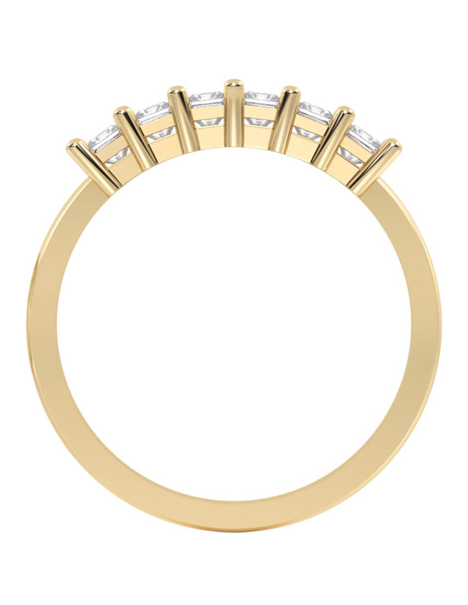 Anillo 10 k de oro zirconia pulido 4