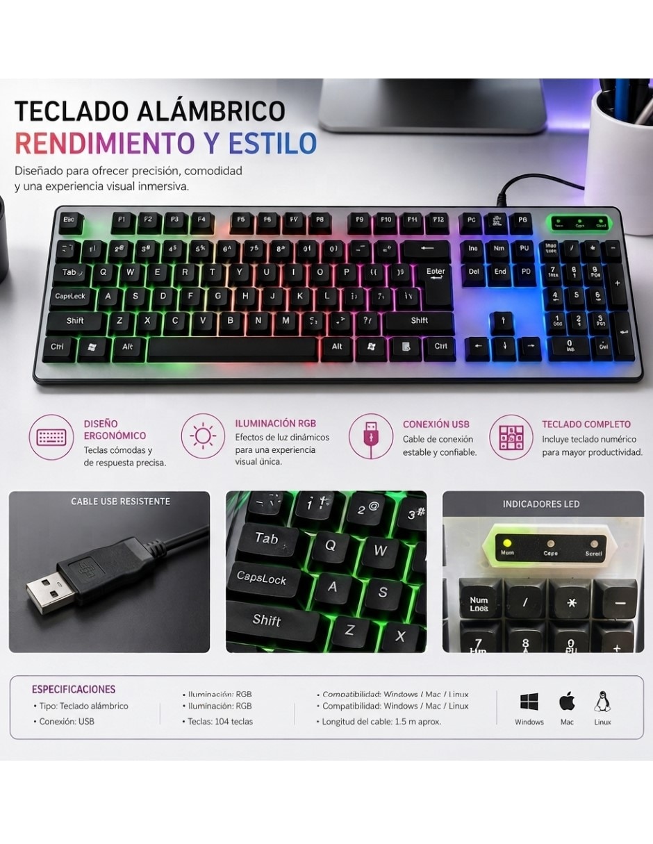 Mouse y teclado KB66 3