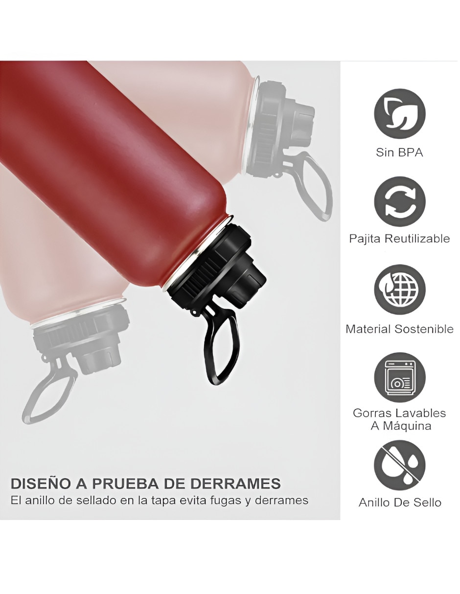 Termo de acero inoxidable con tapa rosca