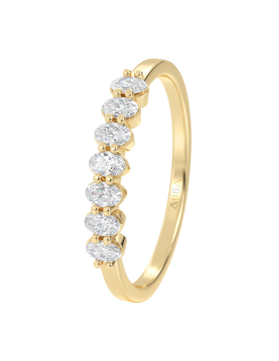Anillo 10 k de oro zirconia brillante 3