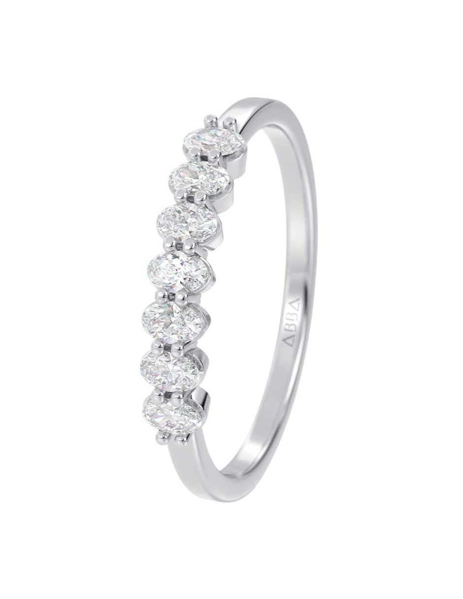 Anillo 10 k de oro zirconia brillante 4