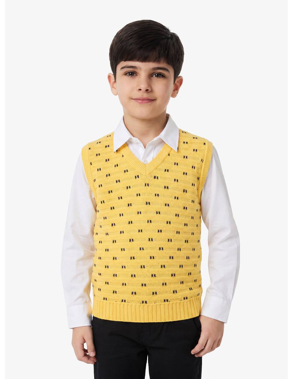 Chaleco tejido para niño