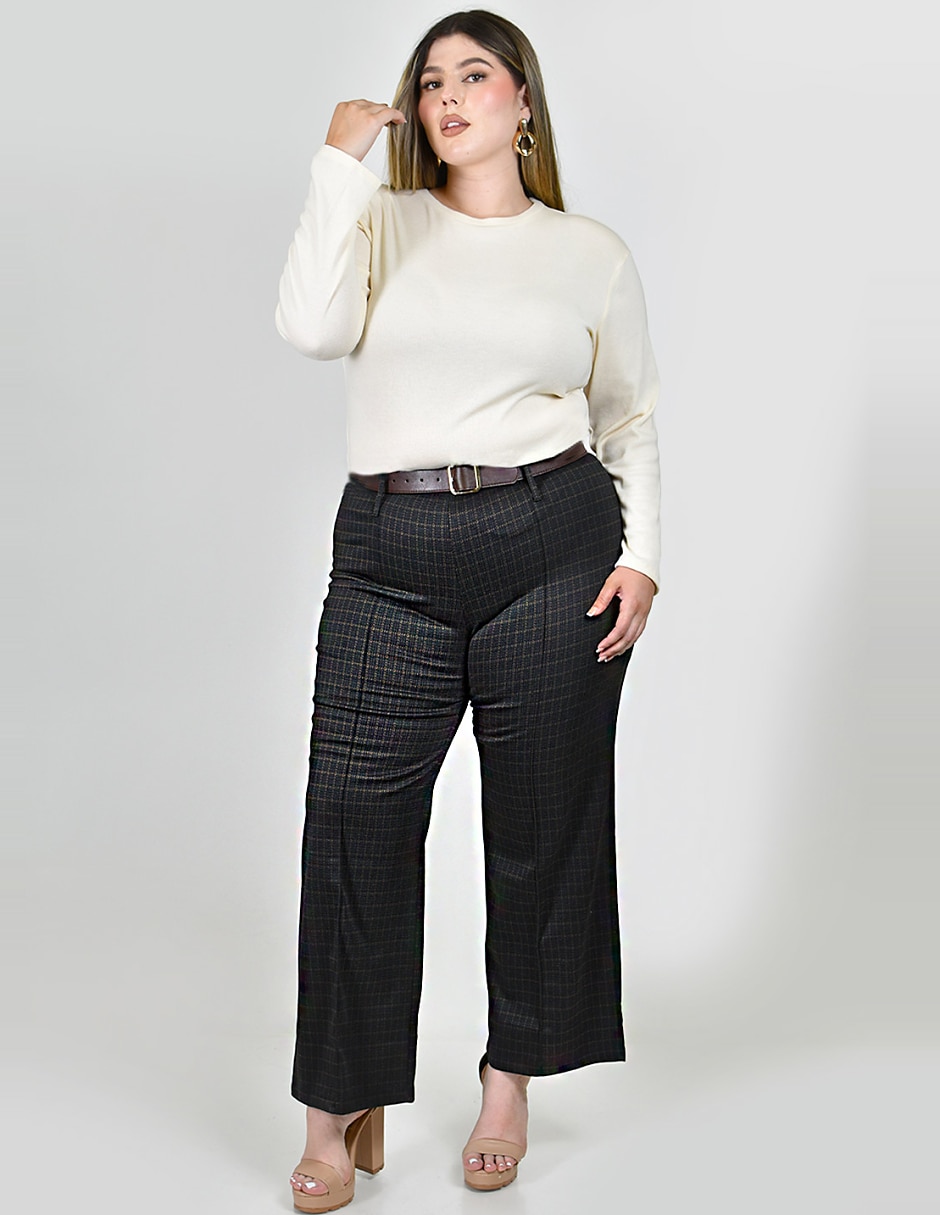 Pantalón regular recto para mujer 2