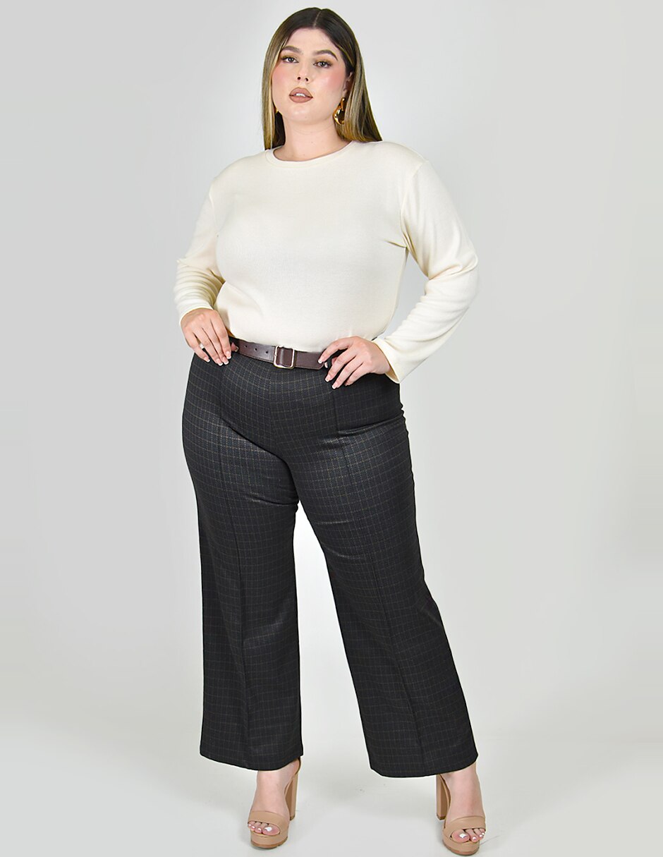 Pantalón regular recto para mujer 7