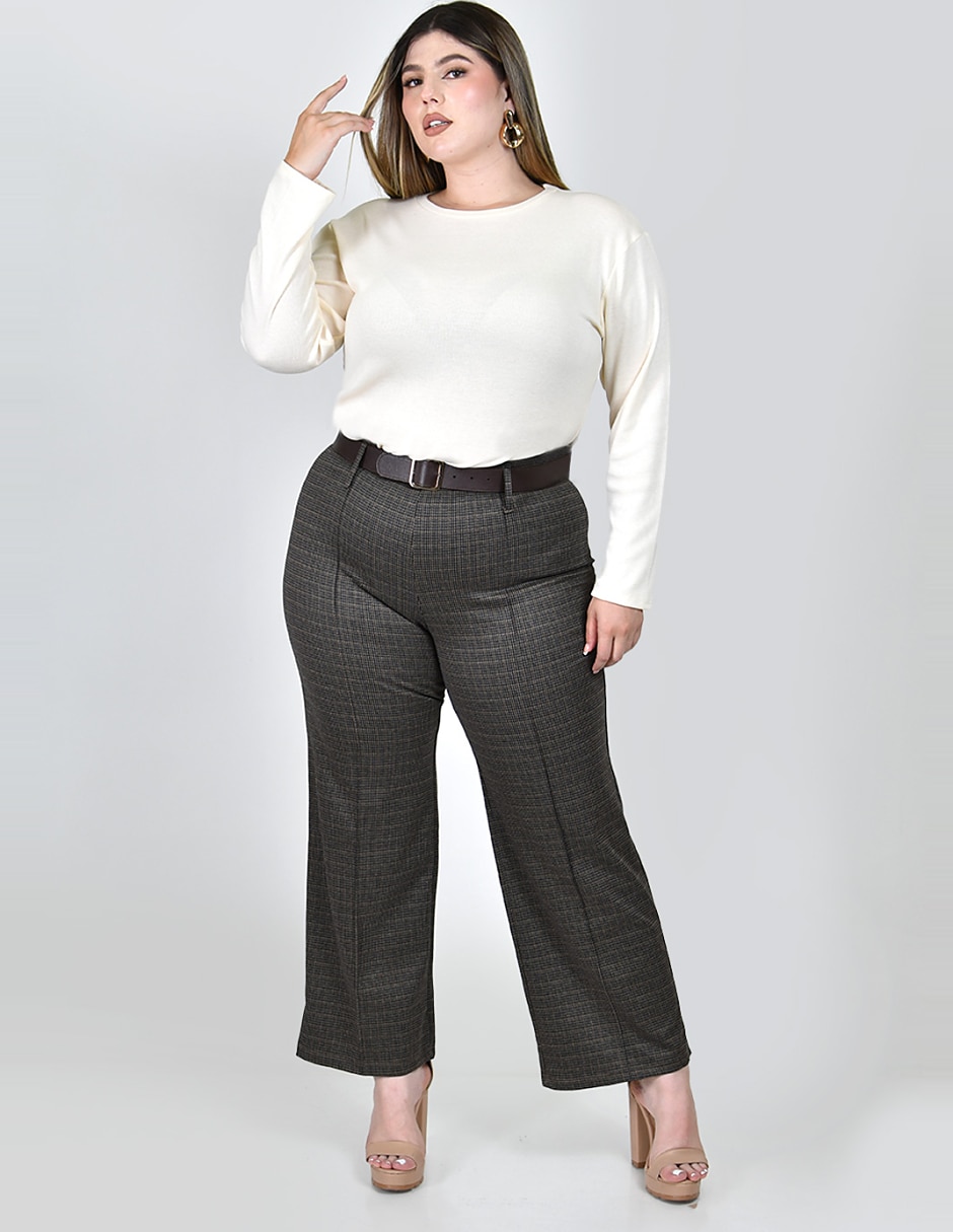Pantalón regular recto para mujer 2